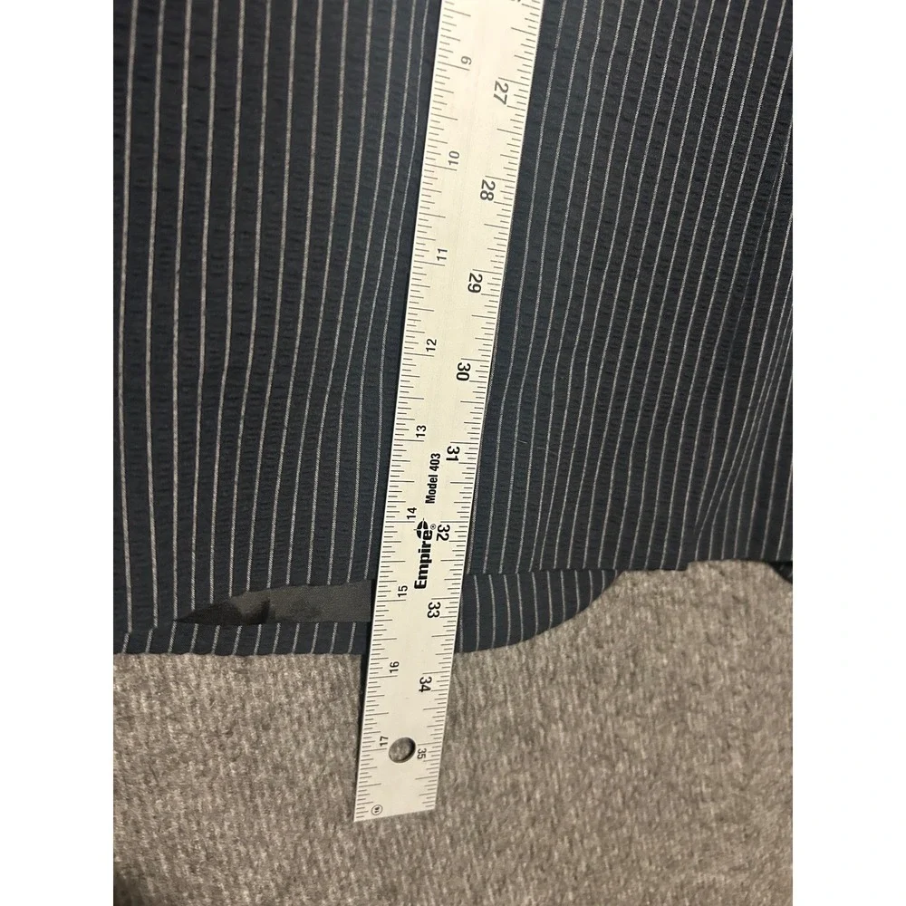 Jos a bank sport seersucker 2 piece suit mens blue size 46L cotton